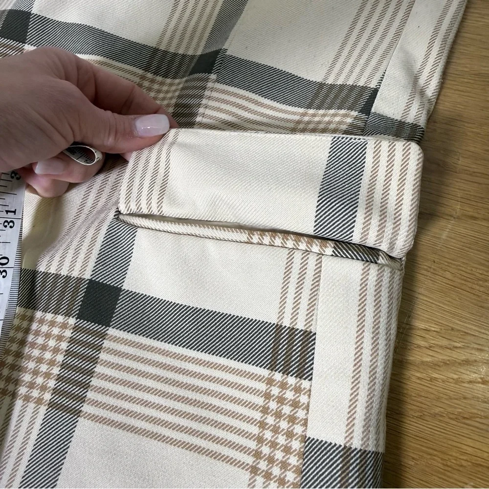 Maison d'Amélie Paris oversized light blazer neutral Check Plaid Double Breasted